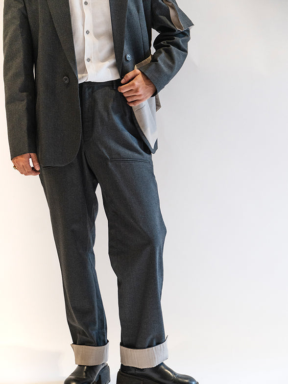 Contrast Fold Pants