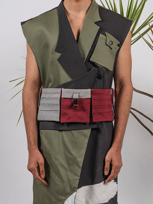 Sleeveless Military Trench