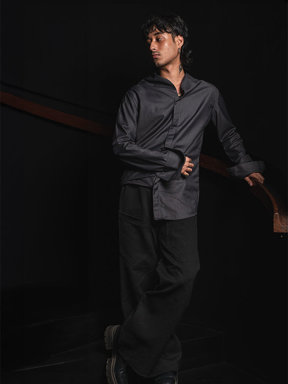 Collarless Shirt