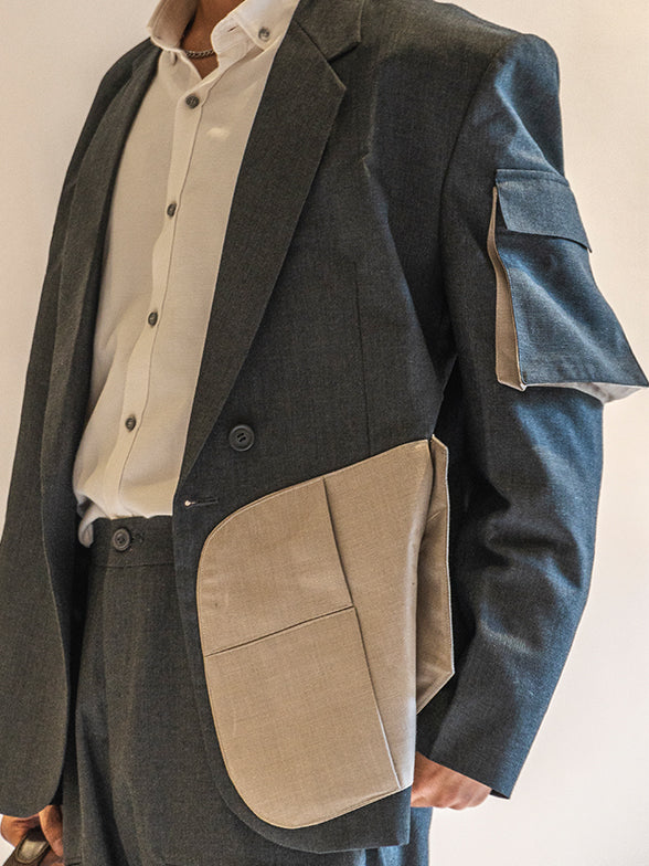 Contrast Pocket Blazer