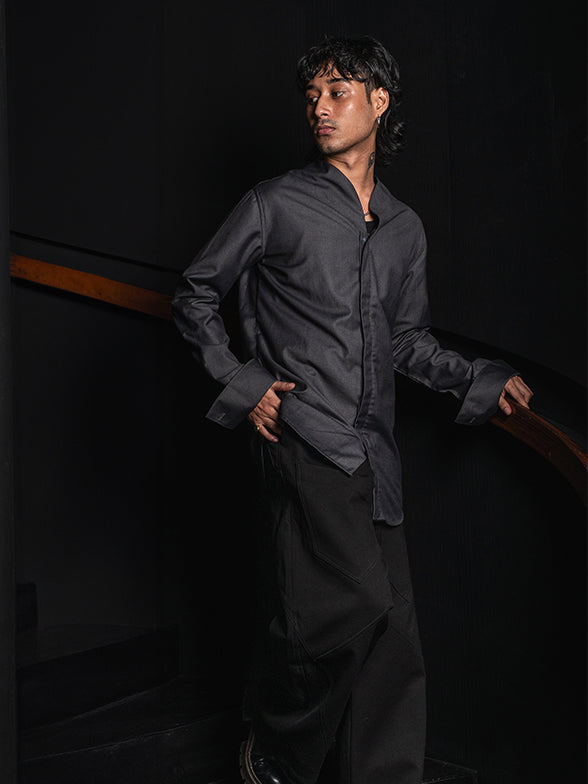 Collarless Shirt