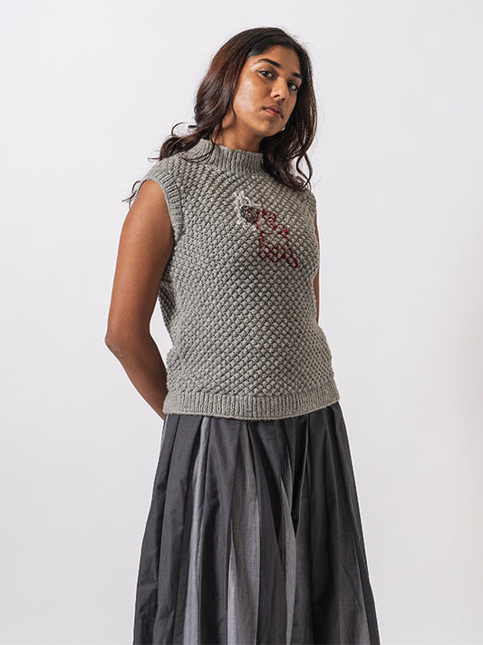 Sleeveless Knitted Vest