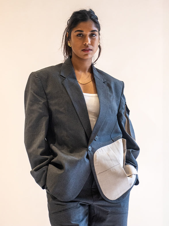 Contrast Pocket Blazer