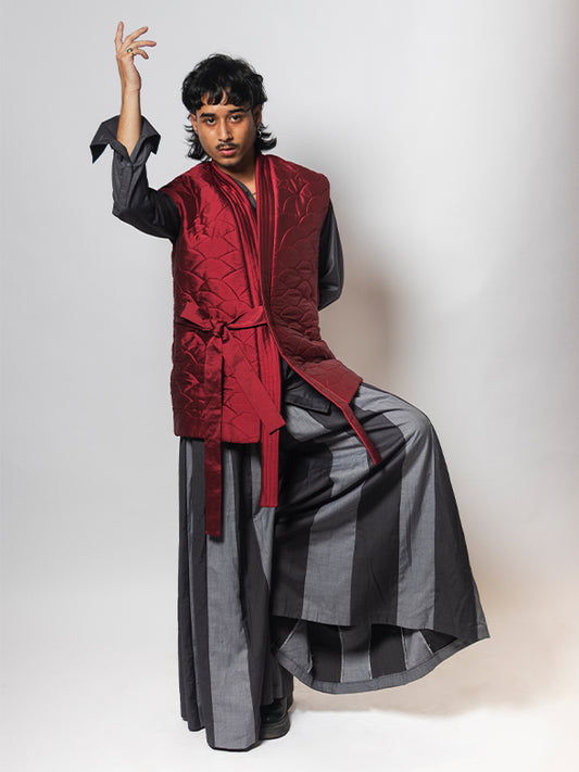 Kimono Style Puffer Vest