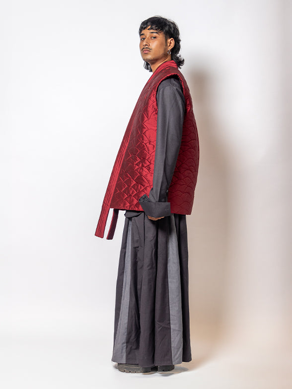 Kimono Style Puffer Vest