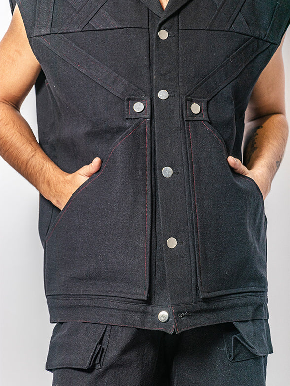 Sleeveless Denim Jacket