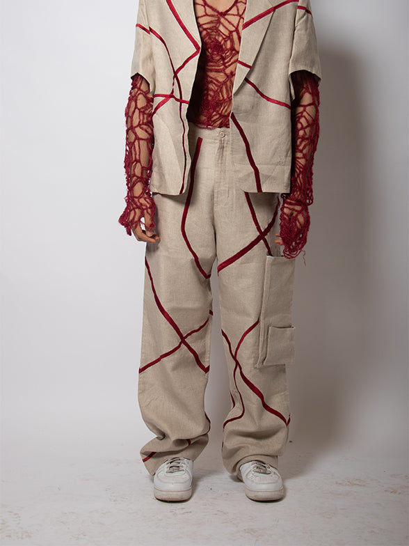 Embroidered Straight Pant
