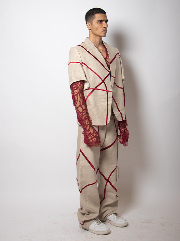 Embroidered Straight Pant